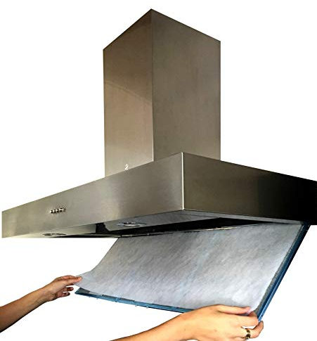 Filtro Cappa Cucina Universale LUNGA DURATA. 50x90 centimetri. Ritagliabile a Misura In Fibra Antigrasso ed Autoestinguente.