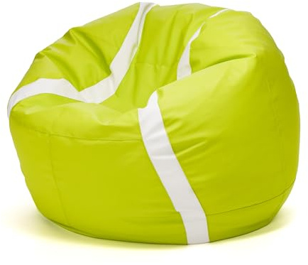 Ecopuf Basketball Sack XL - Lekdyna i konstläder - Perfekt för fotbollsfans, barn - Beanbag vardagsrum - Sammetspuff - Puff för spelstol - Säck - 105x55 cm - Tennis Padel