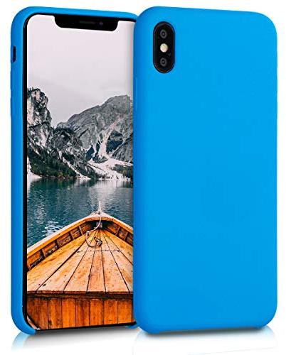 kwmobile Cover per Apple iPhone XS Max Custodia - Back Case per Smartphone in Silicone TPU - Protezione Gommata - blu radiante