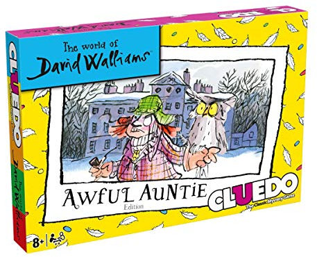 Winning Moves The World of David Walliams Awful Auntie Edition Cluedo Mystery Board Game, Play with Stella, Gibbon, and the ghosts of Lord and Lady Saxby, makes a great gift for ages 8 plus