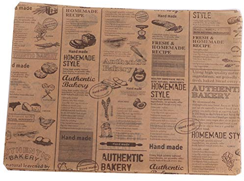 Diyiming 50 Sheets Bread Sandwich Burger Fries Food Grade Oil Proof Paper Grease Paper Greaseproof Wrappers Wrapping Baking Tools Gift Wrapping Tissue 25x35cm | Grease Paper Greaseproof Wrappers Wrapping Baking Tools Gift Wrapping Tissue 25x35cm