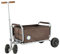 Beachtrekker Life Faltbarer Bollerwagen + Feststellbremse, klappbarer Handwagen mit Luftreifen (Braun)