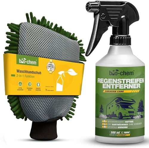 Bio-Chem Nettoyant Anti Traces de Pluie 0,5L + Gant en Microfibres