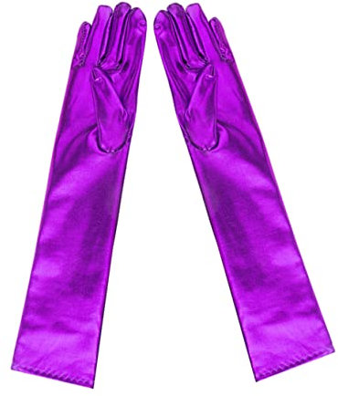 Toyvian Cosplay Handschuhe Aus Glänzendem Kurzem Vollfingerhandschuh Für Damen Leichte Und Elegante Party Bühnenhandschuhe Für Kostümpartys Opern Und Cosplay-events