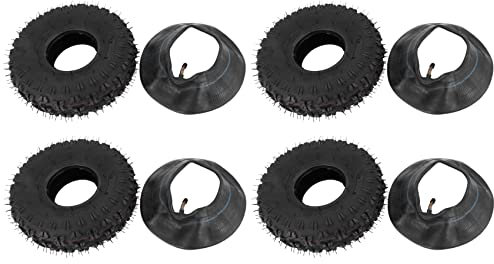 VENOAL 4X 4.10-4 410-4 4.10/3.50-4 + Reifen für Garten Rototiller Schneefräse Rasenmäher Handkarre Schubkarre Go Cart Kid