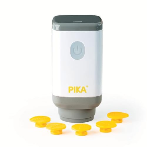 PIKA - Pompe sous vide électrique + 5 valves pour boites alimentaires Pika | Appareil de mise sous vide alimentaire : conservation 3 à 5 fois plus longue