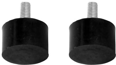cyclingcolors 2x Silentblock goma soportes de amortiguación de vibración Amortiguador de choque coche moto tractor, macho sólida M6x15mm 20x15mm