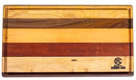 Tabla Madera Ensamble Maciza Tabla para Asado Barbacoa, Picar Premium Medidas; 44x26x3