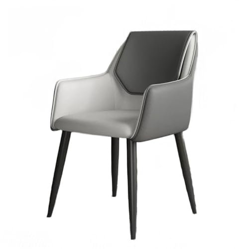 Aimeryup Konferenzraum-Esszimmerstuhl mit Rückenlehne, Kunstlederkissen, Sitz, Metallrahmen, 42,5 x 45 x 81 cm (Größe: 42,5 x 45 x 81 cm, Farbe: B)