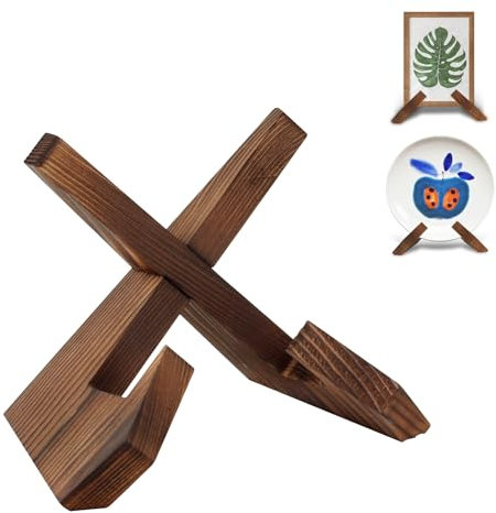 GGTTNRT Présentoir en bois de 16,5 cm pour livre, photo, assiette décorative, plats, recettes, cadres photo, CD, peintures (11,4 cm)