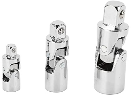 Juego de Vasos Giratorios, Juego de Vasos con Junta Universal, Adaptadores de Zócalo de 3 Piezas, Juego de Juntas Universales Giratorias para Taladro Eléctrico, Llave de