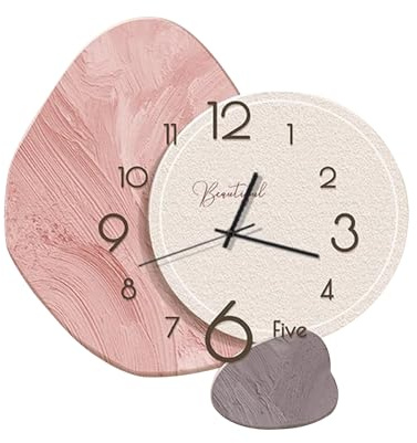 Ergocar Wanduhr, Kreative, Geräuschlose Wanduhr Im Modernen Nordischen Stil, Batteriebetriebene Dekoration Für Schulen, Wohnzimmer, Küchen Und Büros