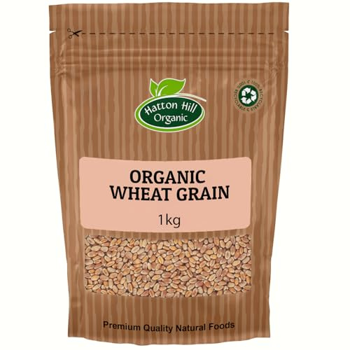 Organic Wheat Grain 1kg by Hatton Hill | Perfect for Milling, Baking, and Wholegrain Cooking