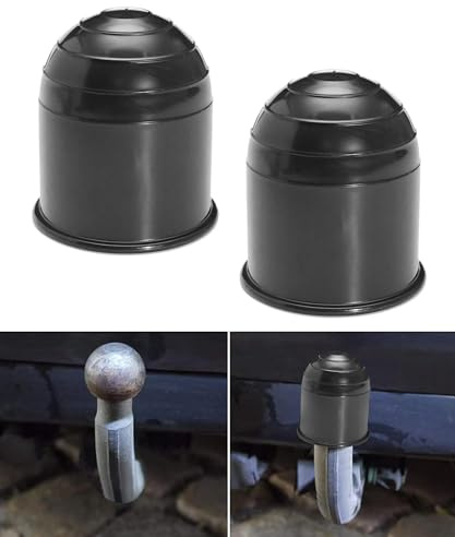 Flaconi 2PCS Anhängerkupplung Abdeckung,Abdeckung Anhängerkupplung,Kappe Anhängerkupplung,Anhängerkupplung Kappe,Schutzkappe Anhängerkupplung,Schutz Anhängerkupplung,Geeignet für PKW,Anhänger,LKW