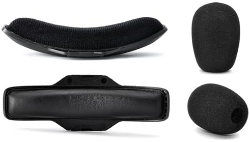 defean A40 TR - Cuscinetti di ricambio per archetto e microfono, compatibili con cuffie Astro A40 TR, protezione antivento per microfono ad alta densità, 2 pezzi