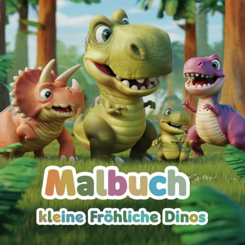 Kleine fröhliche Dinos: Malbuch