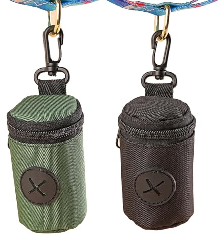 DXPETA 2 Pcs Dog Poop Bag Dispenser, Black