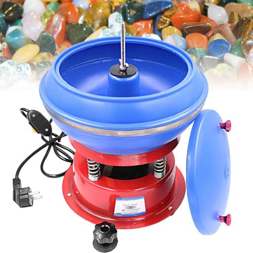 YLANMEI Lucidatrice a Tamburo Rotante per Gioielli da 3,5 l e 90 W, lucidatrice a Tamburo con Vibrazione, lucidatrice a Manicotto, per levigare e lucidare l'esterno del Pezzo, Accessori per Gioielli