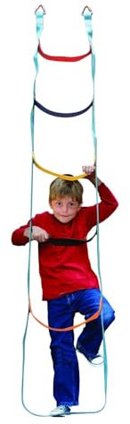 Échelle de Corde d'escalade – Échelle de Corde pour, échelle de Corde colorée pour cabane dans Les Arbres avec Sangles | Balançoire d'arbre à Corde d'escalade pour avec Corde d'escalad