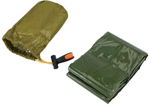 Sirxlevcy Notfall Schlaf Sack Biwaksack mit Pfeife Draussen Schlaf Sack Thermodecke für Camping Backen Verpackung