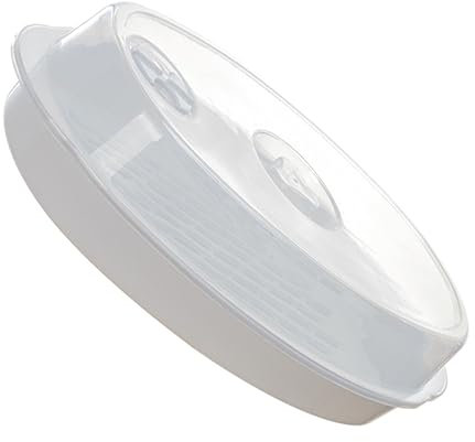 Cabilock 12.6 Inch Microwave Steaming Tray with Lid Food Steamer for Fish Vegetables Dim Sum and Buns Eco-Friendly Pp Material Kitchen Cooking Steamer for Home Use