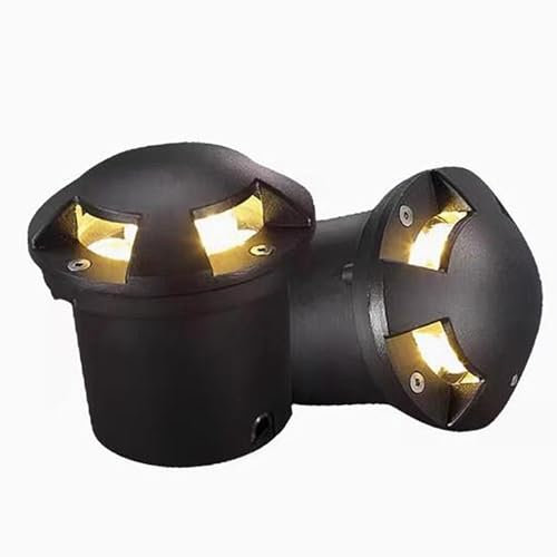Lumière Jardin Enterré - Spot LED Encastrable D'extérieur, Éclairage De Sol Latéral 220 V CA, Étanche IP67 Projecteur De Sol Lumières, Éclairage De Jardin, De Pelouse Et De Jardin(Three sided luminesc