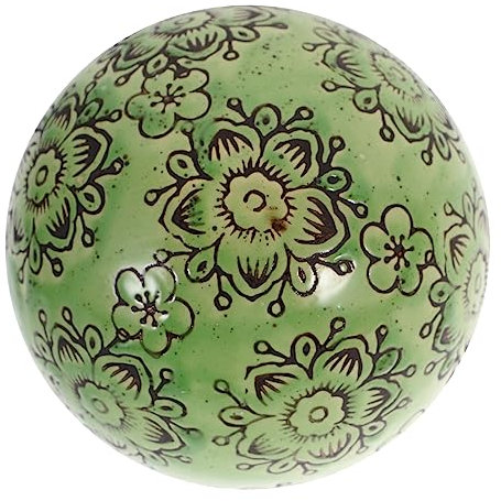 Vaguelly Boule flottante en céramique Décoration vintage pour l'eau et la décoration intérieure Designs aléatoires pour étang et aquariums Boules en porcelaine élégantes pour décoration intérieure et