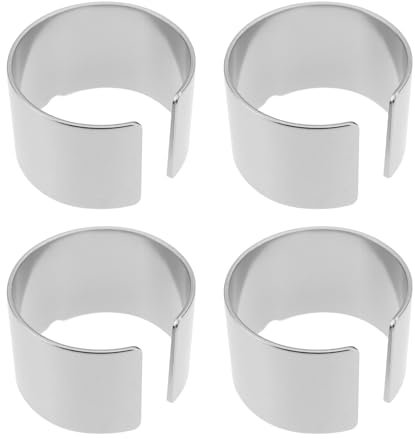 eMagTech 4pcs Car Battery Terminals Shims Clamps Posts Spacer Shims for In-car Audio Video Connectors, Silver