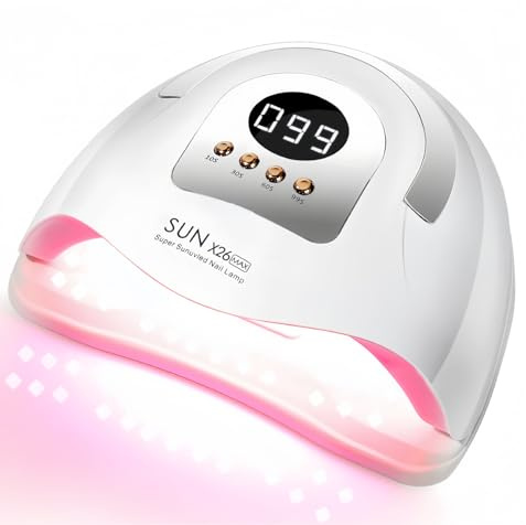 DMJWAN UV LED Nail Lamp with 81 Beads, 380W Nail Curing Lamps for Gel Polish with Automatic Sensor/4 Timer Setting,Led Nail Dryer, Professional Nail Art Drying Tools for Fingernail and Toenail