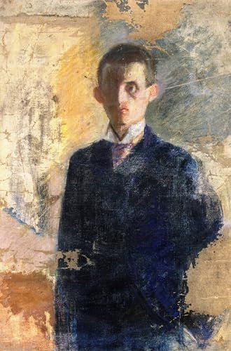 DQCJIYIGL Berühmte Gemälde HD Leinwanddruck Graffti Kunst Poster Selbstporträt Von Edvard Munch Kunst Porträt für Schlafzimmer Home Decor 60x90cm