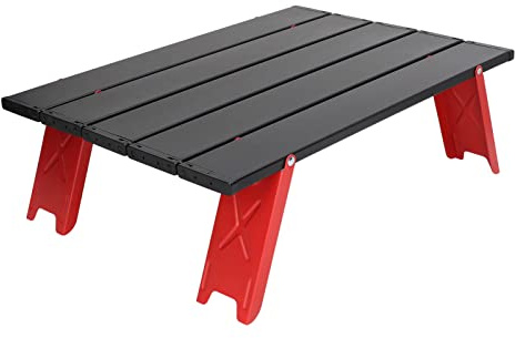Pssopp Outdoor-Klapptisch, Mini, Tragbar, Aluminium, Camping-Picknicktisch, 40,5 X 29 X 13 cm, Zum Wandern, Grillen