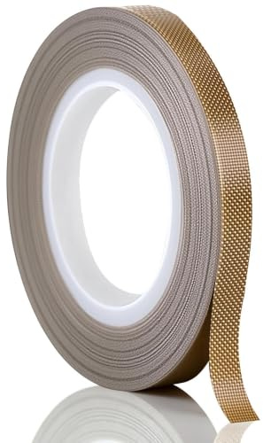 Ruytx Teflonband självhäftande 0,18 x 10 mm x 15 m teflontejp PTFE band teflonband värmebeständigt högtemperaturband glidband högtemperatur tejp för vakuummaskin pulsförseglare