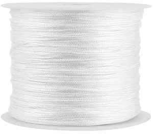HoxzoDa - Cuerda de sombra trenzada, cuerda de nailon, 1 x 10 m, cuerda fina, cuerda fina, diámetro de 1 mm, cordón blanco de polietileno, para persianas enrollables