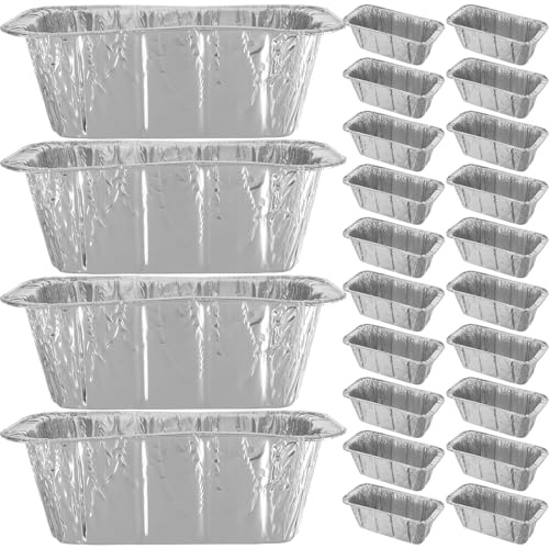 GLEAVI Recogedor de Grasa para Parrilla 30 Bandejas de Aluminio Desechables, Accesorios para Cocina y Barbacoa, Absorción y Reflexión del Calor