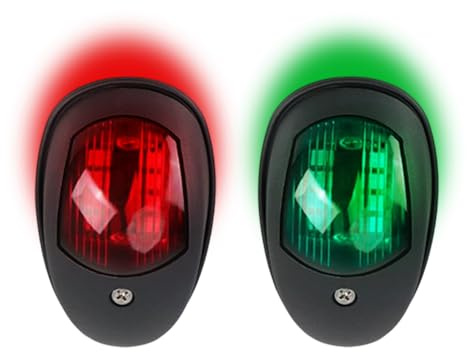 MiOYOOW Boots Navigationslichter, 2 Stück IP66 Wasserdichte LED Kajaklichter, 112,5° Weitwinkel Boote Buglicht für Kajak, Boot, Yacht, Kanu