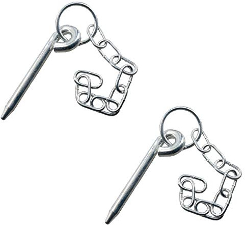 AB Tools 2 Stück runde Splintbolzen & Kette 10 mm x 110 mm Anhänger Kipper Heckklappe Tailboard
