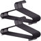 KING KARAN STANDARD Coat Hangers Black Colour Strong Plastic Adult Clothes with Suit Trouser Bar and Lips (25)