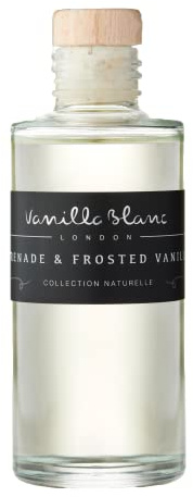 Vanilla Blanc Nachfüllpackung aus natürlichem Kork für Duftlampen und Potpourris, Duftstäbchen für ätherische Öle, 100 ml (Granate & Frosted Vanille)