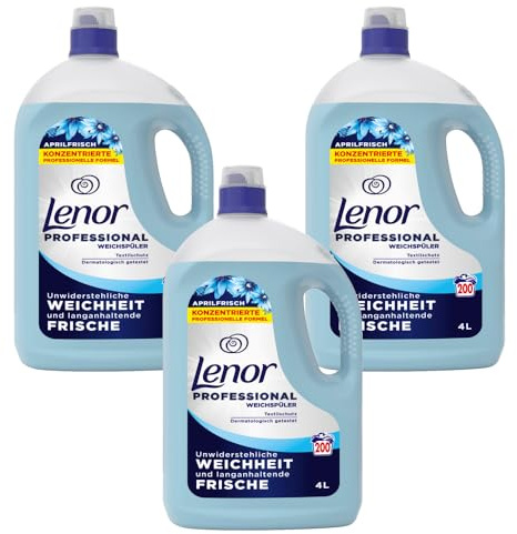 LENOR Aprilfrisch Professional Weichspüler, Konzentrat, 3 Stück