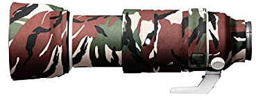 easyCover - Lens Protection Camouflage Cover - Objektivschutz - Schutz für Ihr Kameraobjektiv - Sony FE 100-400mm F4.5-5.6 GM OSS - Grüne Camouflage