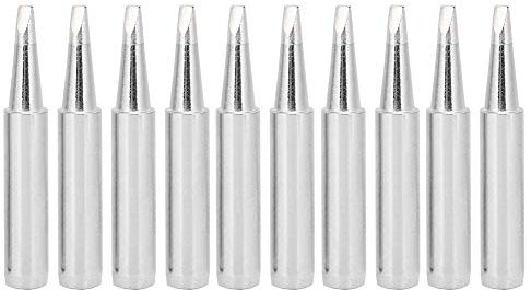 10pcs Jeu de Pannes de Fer à Souder 900M-T-2.4D, Ensemble de Pannes de Fer à Souder Sans Plomb avec Chauffage Rapide pour les Machines à Souder