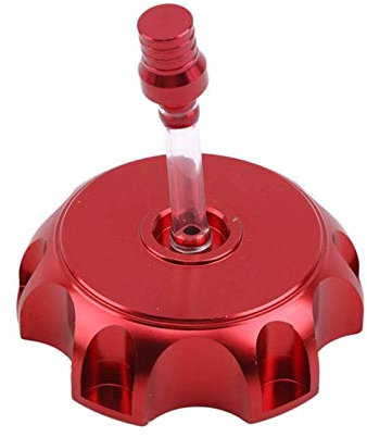48.5MM Tapón del Depósitos, CNC Tapa para depósito de gas con manguera de ventilación, Tapa Del Tanque De Combustible De Gas De Aluminio para La Motocicleta Modificación De Piezas Rojo