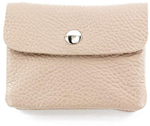 modamoda de P09 Damen Leder Geldbörse Klein 11x1x8 cm, Handmade in Italy