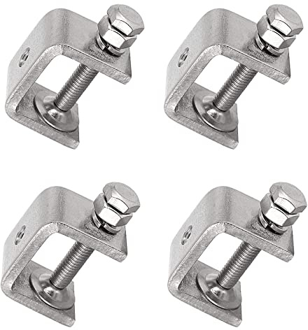KYIEN 4Pieces 304 Stainless Steel C-Clamp Heavy Duty C-clamp Woodworking Welding Building Household Tiger Clamp G-Clamp