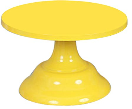 Jandra Alzata per Torta nel Metallo nel Piedistallo Rotondo Supporto per Dessert Espositore per Cupcake per Feste di Compleanno (Giallo S)