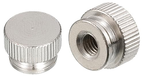 QUARKZMAN Rändelmuttern 10pcs M5 x T13mm x H9mm Kohlenstoffstahl Rändelmutter mit Kragen Hoher Kopf Sackloch Rändelmuttern für 3D Druckerteile