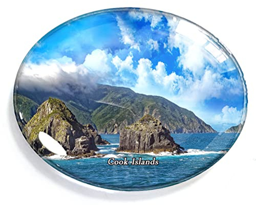 Cook Islands Magnet für Kühlschrank, Kühlschrank, Gefrierschrank, Souvenir, Dekorationen, oval, Kristallmagnet, Küche, Whiteboard