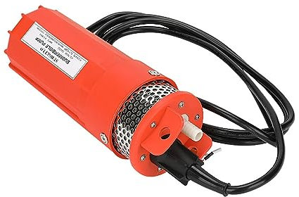 HEXEH water pump submersible 12V 24V 220V For Solar Energy Panels Deep Well Submersible Pump Electric Water Transfer Pumps Small Mini Lift=70m 6L/min (Color : 12V, Size : Red)