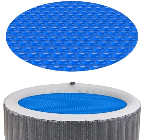 Kestnsee Hot Tub Spa Solar-Luftpolster-Abdeckung für runden aufblasbaren Whirlpool, Spa, Pool, Wärmedämmung, schwimmende Luftpolsterfolie (1,2 m) | Runde aufblasbare Whirlpool-Spa-Pool-Wärmedämmung, schwimmende Luftpolsterfolie
