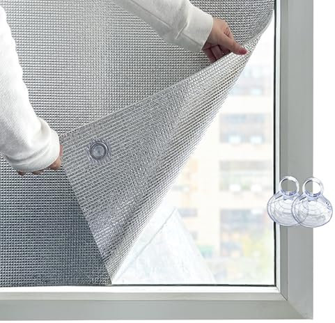 Sonnenschutzfolie Dachfenster Wärmeisolierung Fenster, Fensterfolie Sichtschutz Hitzeschutz Sichtschutzfolie Hitzefolie Fenster Innen, Isolierfolie Thermofolie Wärmeschutzfolie Fenster Außen(B,80x100